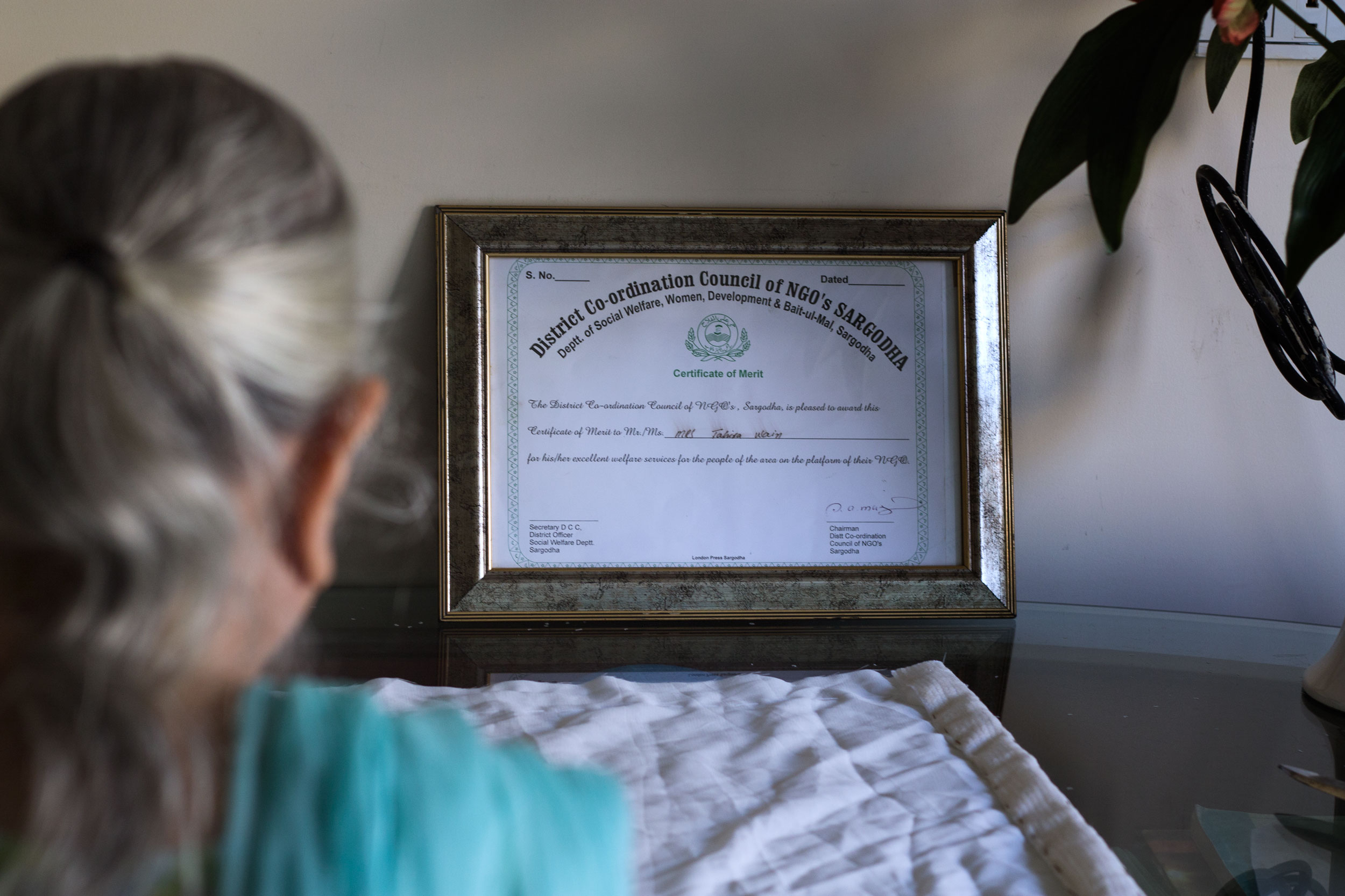 Certificate & her